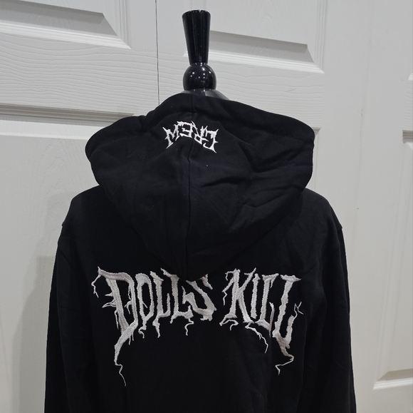 Dolls Kill Logo Current Mood Crew Zip Up Hoodie Robe Mega Tote Hat Merch S - Picture 6 of 14